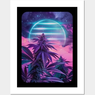 Synthwave Weed Posters and Art